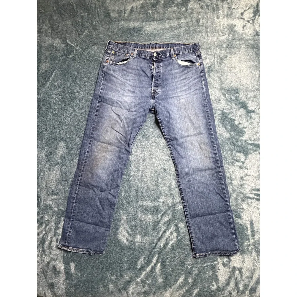 Levi's 501 Original Fit Jeans 40x32 Men Medium Wash Button Fly Blue